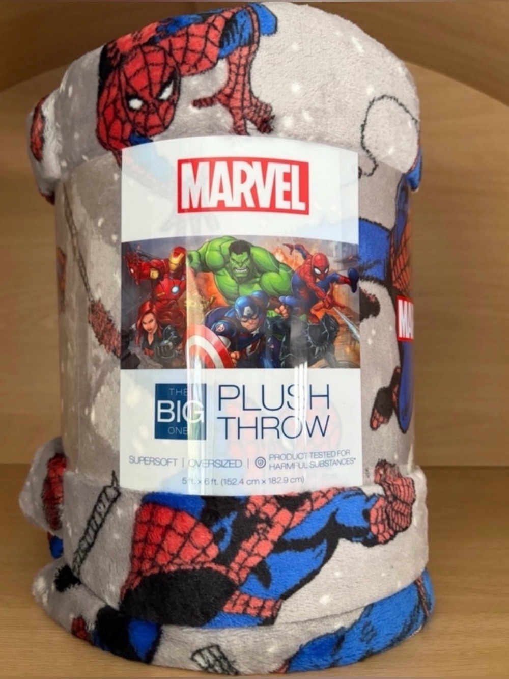 ✨$12✨Marvel Spider-Man Supersoft Oversized Plush Throw Blanket | 5’x6’  NWT